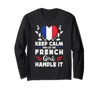 Let The French Girl Handle it France Flag Manche Longue
