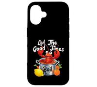 Let The-Good Times Boil Funny Crawfish Boil Mardi Gras Cajun Coque pour iPhone 16