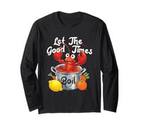 Let The-Good Times Boil Funny Crawfish Boil Mardi Gras Cajun Manche Longue