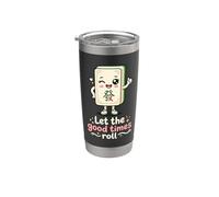 Let The Good Times Roll Mahjong Player Tile Game Stratégie Gobelet isotherme en acier inoxydable double paroi