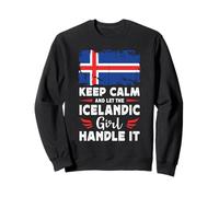 Let The Icelandic Girl Handle it Iceland Flag Sweatshirt