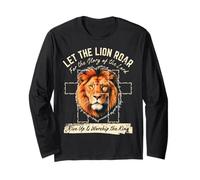 Let The Lion rugir - Christian Faith Lion T-Shirt Graphique Manche Longue