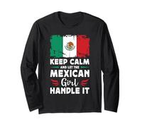 Let The Mexican Girl Handle it Mexico Flag Manche Longue