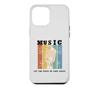 Let The Music Be Your Voice Microphone rétro Coque pour iPhone 12 Pro Max