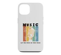 Let The Music Be Your Voice Microphone rétro Coque pour iPhone 13