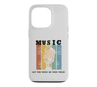 Let The Music Be Your Voice Microphone rétro Coque pour iPhone 13 Pro