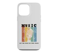 Let The Music Be Your Voice Microphone rétro Coque pour iPhone 13 Pro Max