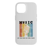 Let The Music Be Your Voice Microphone rétro Coque pour iPhone 14
