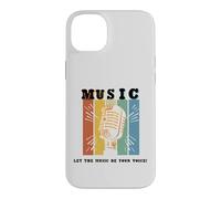 Let The Music Be Your Voice Microphone rétro Coque pour iPhone 14 Plus