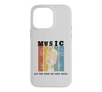 Let The Music Be Your Voice Microphone rétro Coque pour iPhone 14 Pro Max