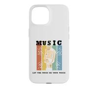 Let The Music Be Your Voice Microphone rétro Coque pour iPhone 15