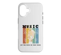 Let The Music Be Your Voice Microphone rétro Coque pour iPhone 16