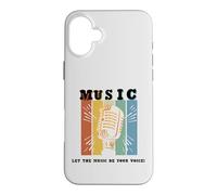 Let The Music Be Your Voice Microphone rétro Coque pour iPhone 16 Plus