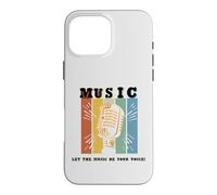 Let The Music Be Your Voice Microphone rétro Coque pour iPhone 16 Pro Max