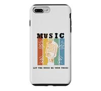 Let The Music Be Your Voice Microphone rétro Coque pour iPhone 7 Plus/8 Plus