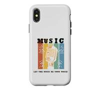 Let The Music Be Your Voice Microphone rétro Coque pour iPhone X/XS