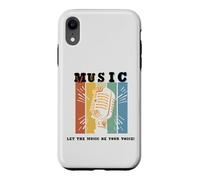 Let The Music Be Your Voice Microphone rétro Coque pour iPhone XR