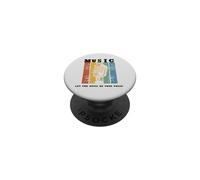 Let The Music Be Your Voice Microphone rétro PopSockets PopGrip Adhésif