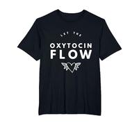Let The Oxytocin Flow Tee pour Doulas, Sage-Femme, Coach de Travail T-Shirt, Homme Grandes Tailles, Noir, 3X Tall