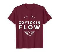 Let The Oxytocin Flow Tee pour Doulas, Sage-Femme, Coach de Travail T-Shirt, Homme, Marron, M