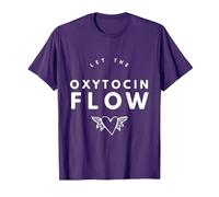 Let The Oxytocin Flow Tee pour Doulas, Sage-Femme, Coach de Travail T-Shirt, Homme, Violet, XL