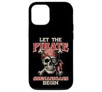 Let The Pirate Shenanigans Begin Skull Funny Women Men Kids Coque pour iPhone 12/12 Pro