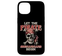 Let The Pirate Shenanigans Begin Skull Funny Women Men Kids Coque pour iPhone 13