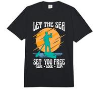 Let The Sea Set You Paddleboard Stand Up Paddle Boarding Comfort Colors Adult Heavyweight T-Shirt