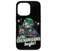 Let The Shenanigans Begin! DJ Cat Music St Patrick’s Humor Coque pour iPhone 13 Pro