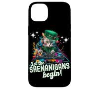 Let The Shenanigans Begin! DJ Cat Music St Patrick’s Humor Coque pour iPhone 14 Plus