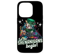 Let The Shenanigans Begin! DJ Cat Music St Patrick’s Humor Coque pour iPhone 14 Pro
