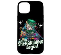 Let The Shenanigans Begin! DJ Cat Music St Patrick’s Humor Coque pour iPhone 15 Plus