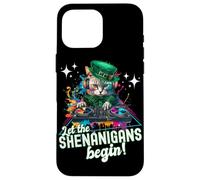 Let The Shenanigans Begin! DJ Cat Music St Patrick’s Humor Coque pour iPhone 16 Pro Max