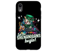 Let The Shenanigans Begin! DJ Cat Music St Patrick’s Humor Coque pour iPhone XR