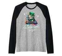 Let The Shenanigans Begin! DJ Cat Music St Patrick’s Humor Manche Raglan
