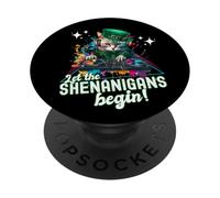 Let The Shenanigans Begin! DJ Cat Music St Patrick’s Humor PopSockets PopGrip Adhésif