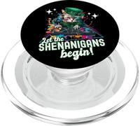 Let The Shenanigans Begin! DJ Cat Music St Patrick’s Humor PopSockets PopGrip pour MagSafe