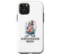 Let The Shenanigans Begin Mardi Gras Flamingo St Patrick's Coque pour iPhone 11 Pro