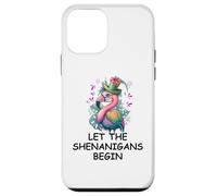 Let The Shenanigans Begin Mardi Gras Flamingo St Patrick's Coque pour iPhone 12 Mini