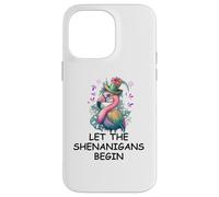 Let The Shenanigans Begin Mardi Gras Flamingo St Patrick's Coque pour iPhone 14 Pro Max