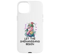 Let The Shenanigans Begin Mardi Gras Flamingo St Patrick's Coque pour iPhone 15 Plus