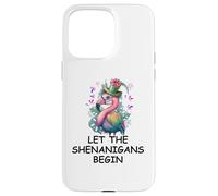 Let The Shenanigans Begin Mardi Gras Flamingo St Patrick's Coque pour iPhone 15 Pro Max