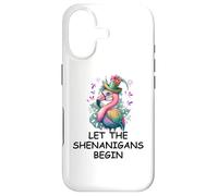 Let The Shenanigans Begin Mardi Gras Flamingo St Patrick's Coque pour iPhone 17