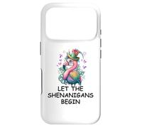Let The Shenanigans Begin Mardi Gras Flamingo St Patrick's Coque pour iPhone 17 Pro