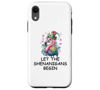 Let The Shenanigans Begin Mardi Gras Flamingo St Patrick's Coque pour iPhone XR