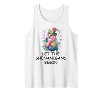 Let The Shenanigans Begin Mardi Gras Flamingo St Patrick's Débardeur