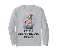 Let The Shenanigans Begin Mardi Gras Flamingo St Patrick's Manche Longue