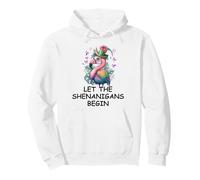 Let The Shenanigans Begin Mardi Gras Flamingo St Patrick's Sweat à Capuche