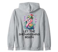 Let The Shenanigans Begin Mardi Gras Flamingo St Patrick's Sweat à Capuche