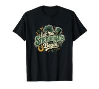 Let The Shenanigans Begin St Patrick Day Shamrock T-Shirt Graphique avec Valeur